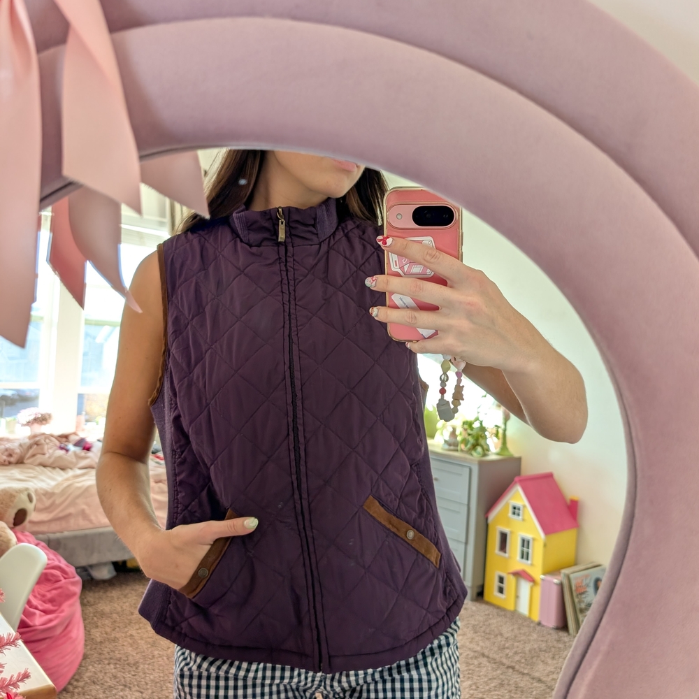 Purple and Brown Puffer Vest Size XL